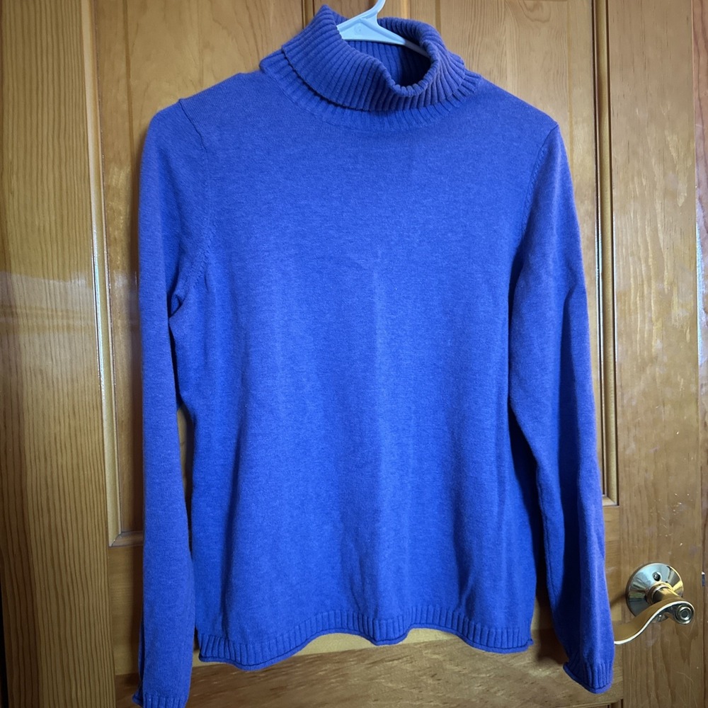 Vintage Woolrich Sweater Womens Medium Blue‎ Purple Pullover Wool Knit 90s